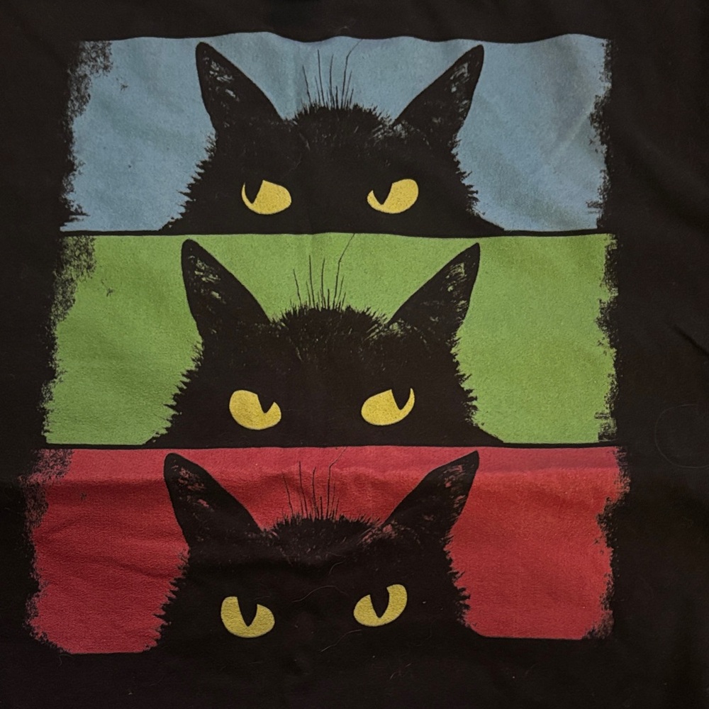 Black Cat Graphic T-Shirt - Picture 3 of 4